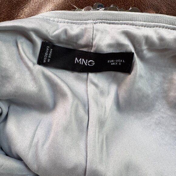 Mango Silver Sequin Midi Skirt - Picture 8 of 9